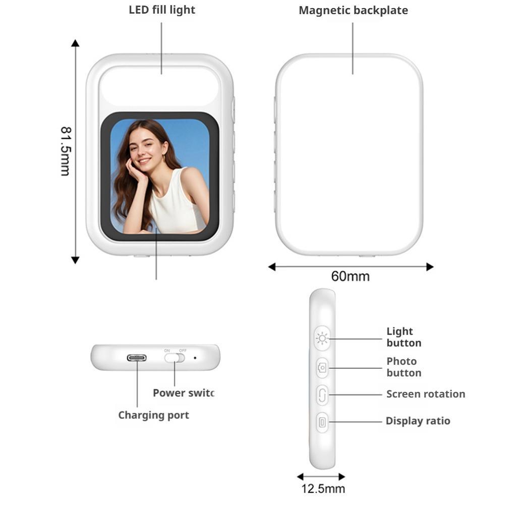 Compact Camera Mirrorless - Tebe Magnetic Back Camera Selfie Monitor